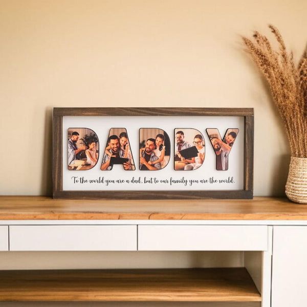 Personalized “DADDY” Photo Collage Frame